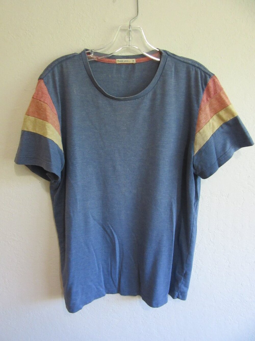 Marine Layer M Blue Pullover Short Sleeve Shirt
